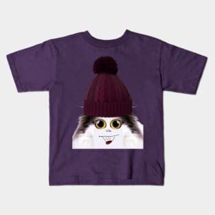 FUNNY CAT - HAT WOOL Kids T-Shirt